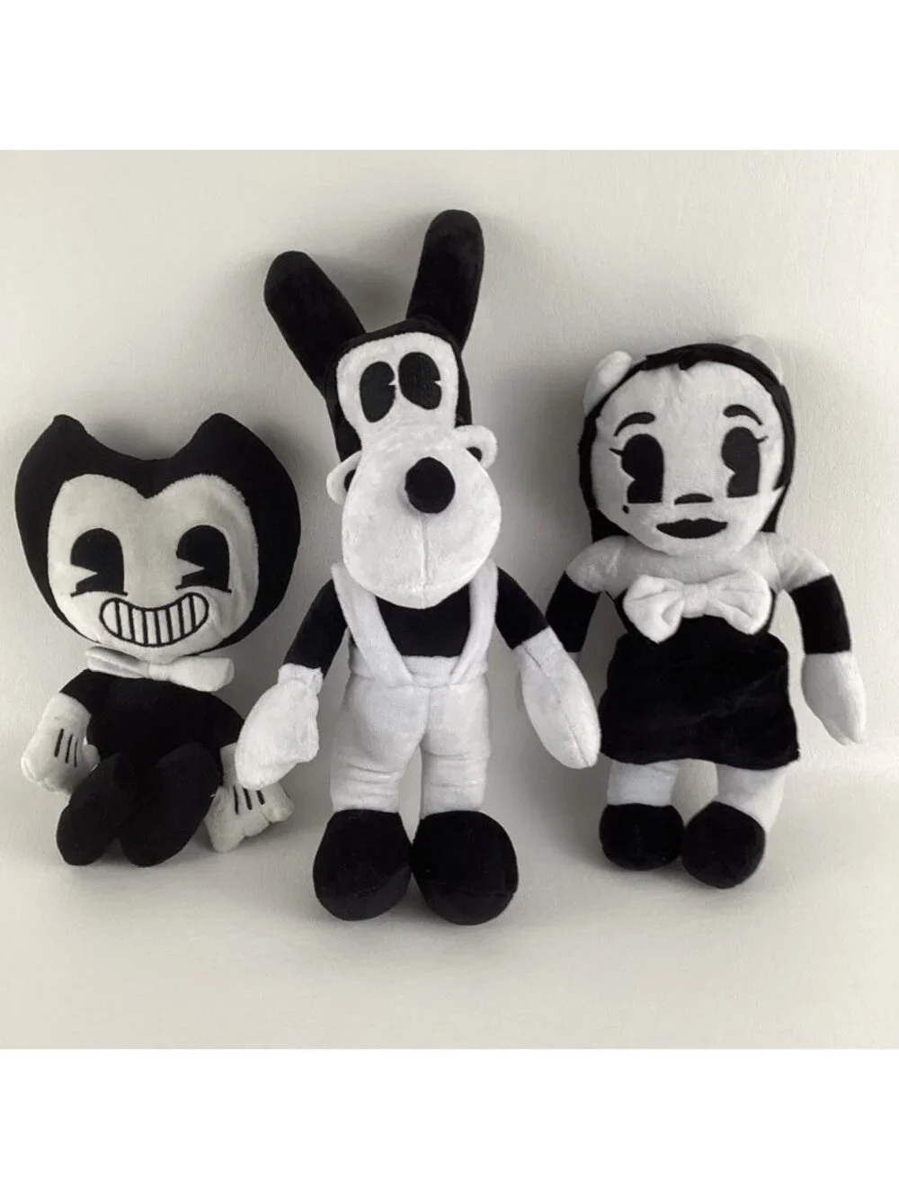 Bendy And The Ink Machine Alice Angel Boris Wolf Plush Stuffed Doll Bundle Lot